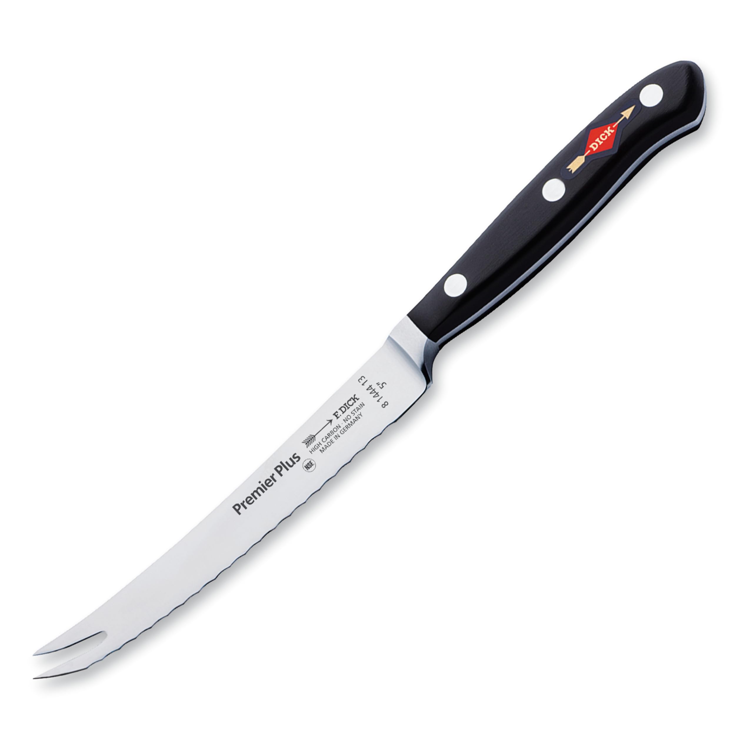 F. Dick Tomatenmesser, Premier Plus (Messer mit Klinge 13 cm, X50CrMoV15 Stahl, nichtrostend, 56° HRC) 81444132