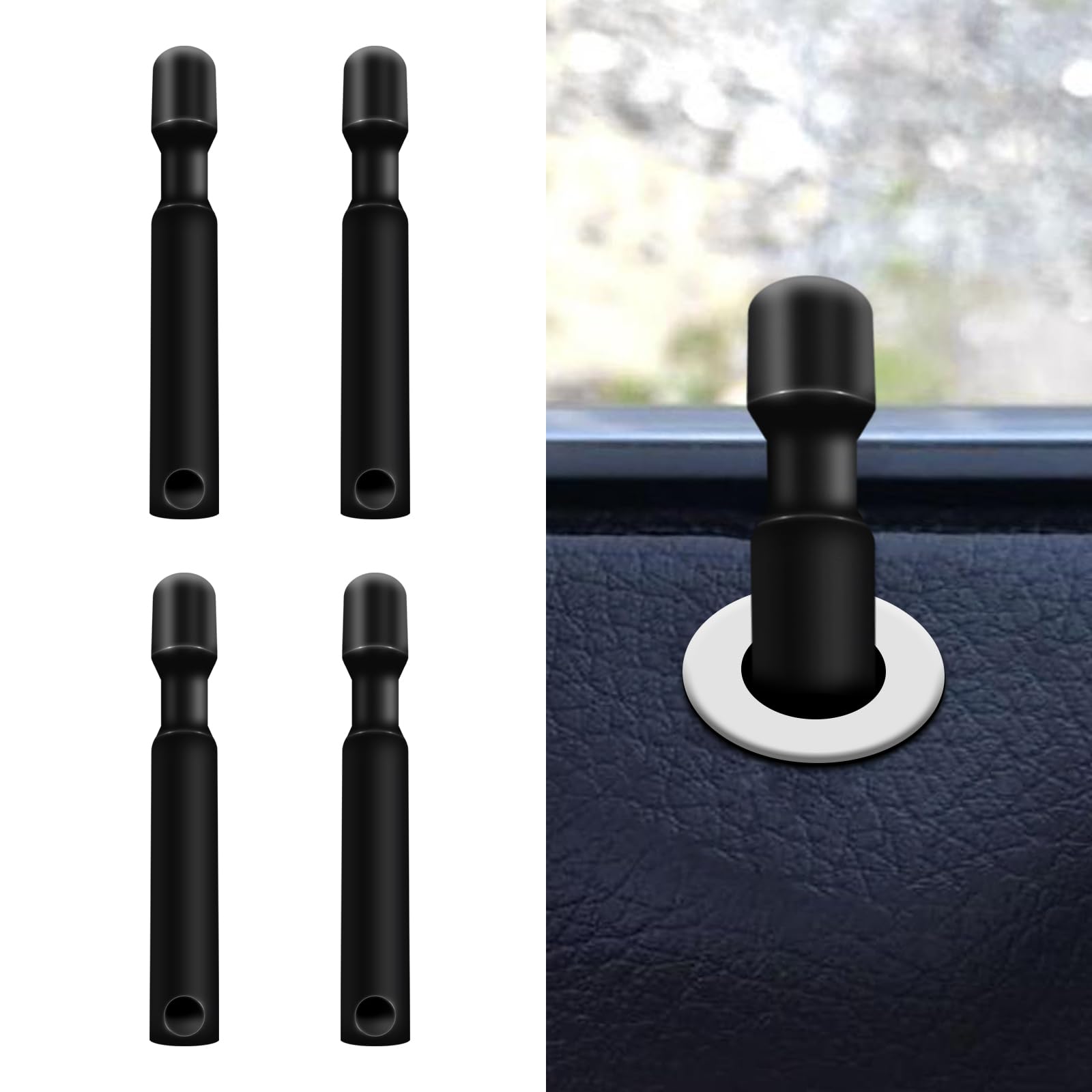 Amazon.co.jp: qboonpt 4個 車のドアロックノブ FODZ-5421850-A