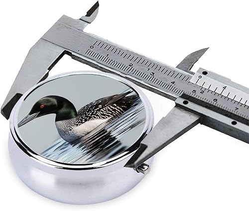 Miniatura 4 de Loon Nature - Pastillero redondo con estampado de pájaros, 3 compartimentos, pastillero portátil para medicina diaria, suplemento vitamínico