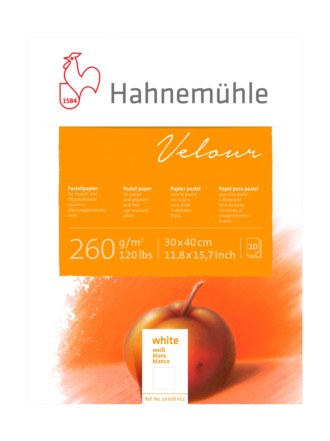 Hahnemühle White Hahnemuhle Velour 260 Gsm Pad - 30 X 40Cm