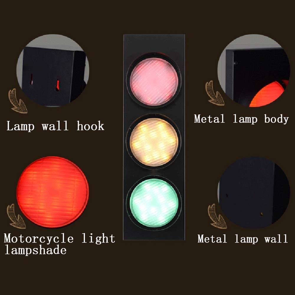 Lampa Sygnalizacyjna Dwustronna Cafe Bar Kinkiet Zielone Światło Led Sygnał Świetlny Czerwona Lampa Kinkiety Ścienne Przedszkole Dzieci Trójkolorowe Lampy Ścienne Lampy S(D)
