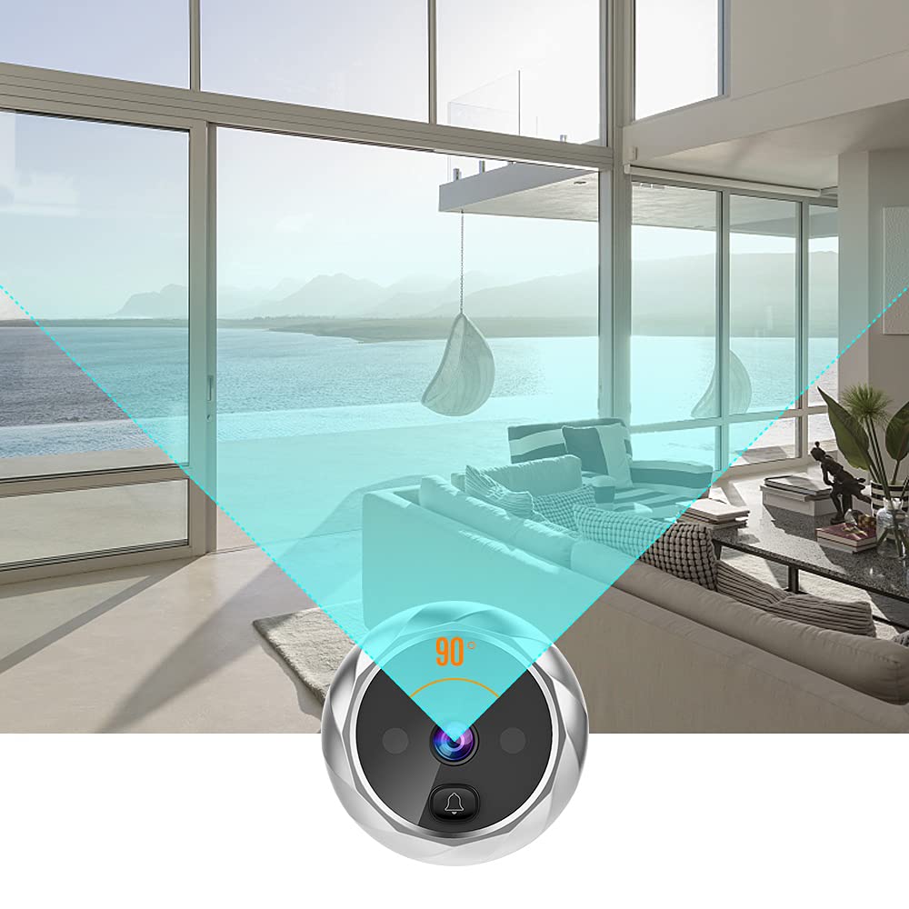 Visor genérico de puerta timbre seguridad con cámara Agujero-de-serin LCD gran angular resolución de imagen