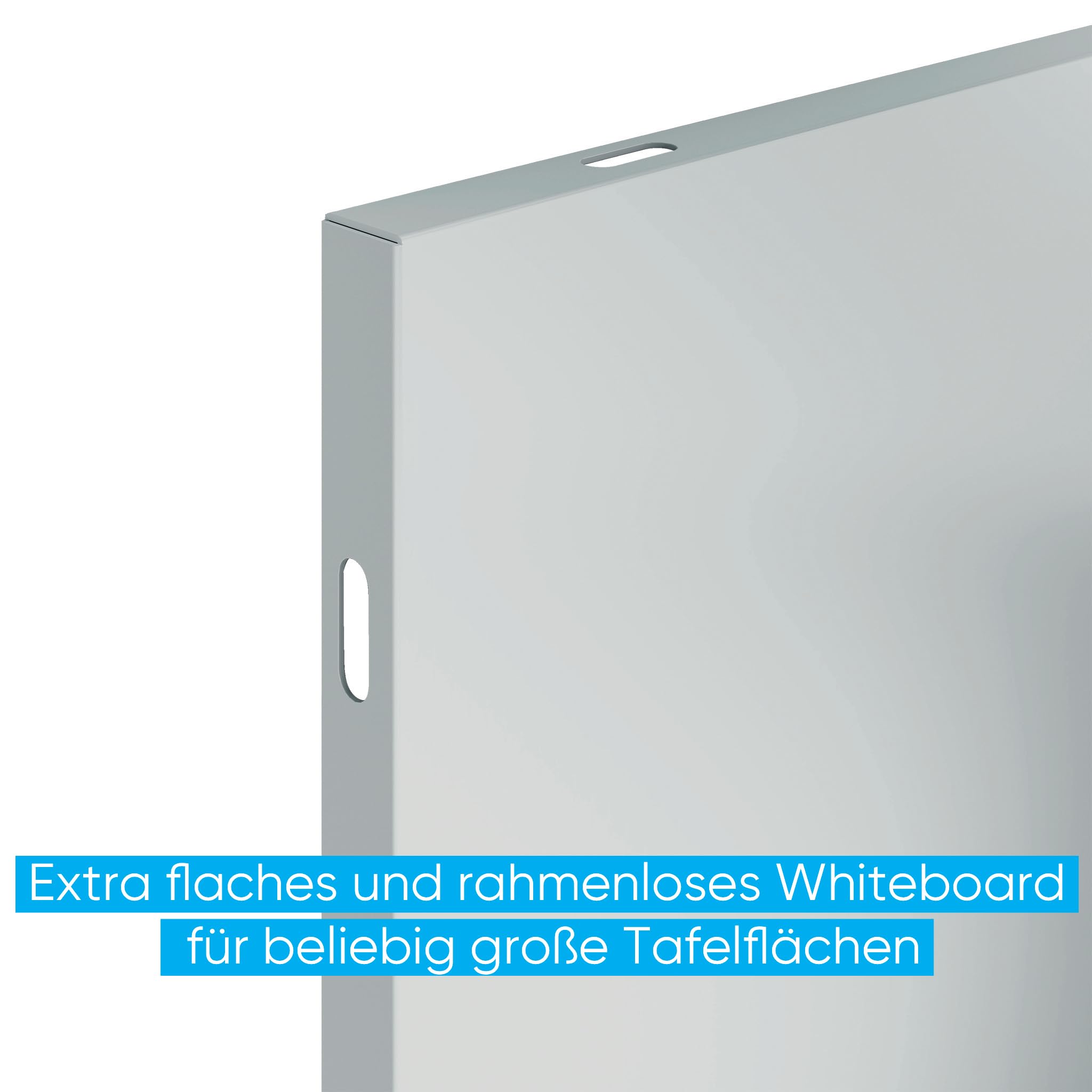 FRANKEN Infinity Whiteboard, magnetyczna tablica do pisania bez ramy, 90 x 60 cm, możliwość bezpośredniego łączenia wielu tablic w formacie pionowym/poziomym, do biura i biura domowego, stalowa