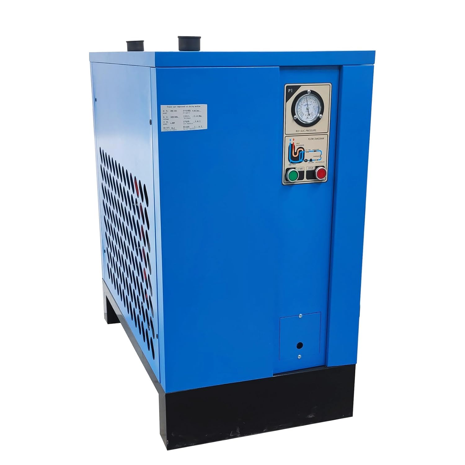 INTSUPERMAI 50C Refrigerating Dryer Air Compressor Refrigerated Freeze Dryer Air Compressor Drying and Dewatering Equipment Refrigeration Dryer 220V 6.5m³/min Air Capacity