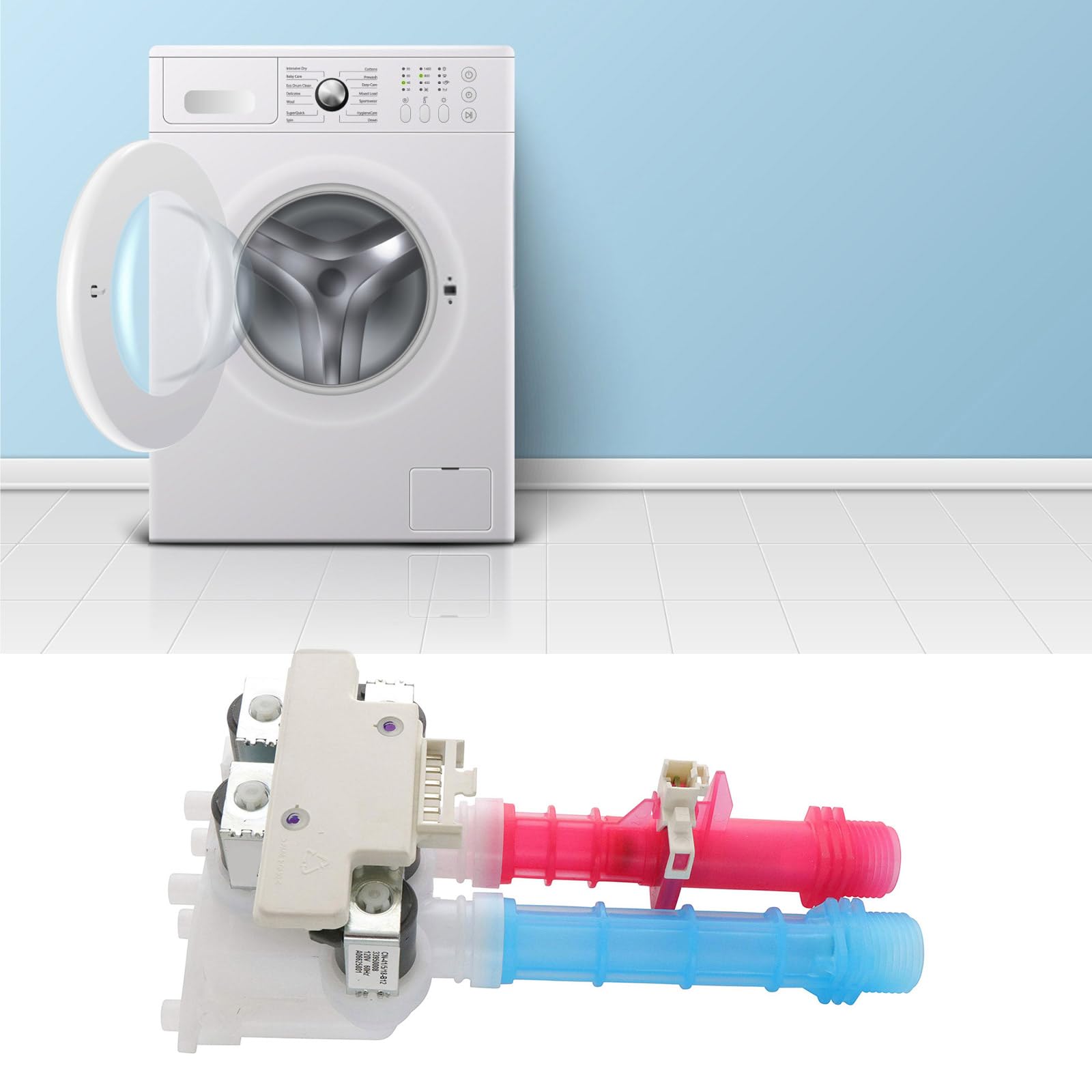 Adaptador de solenoide de entrada de agua para lavadora de repuesto para 5304528029 5304514790 5304522534 AP7014477 PS16544354 Accesorios adaptador de entrada de lavadora