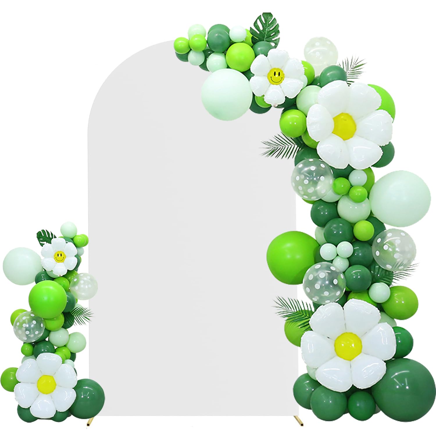 Maiangel 6FT Wedding Arch Cover Spandex Fitted Stretchy Arch Stand Covers,2-Sided Round Top Chiara Backdrop Cover for Party Birthday Ceremony Banquet