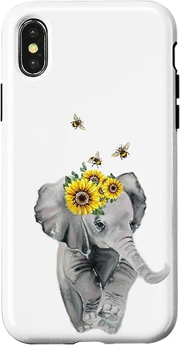 Miniatura 7 de iPhone 15 Elephant bumble bee - Funda de abejas melíferas amante de los animales de girasol