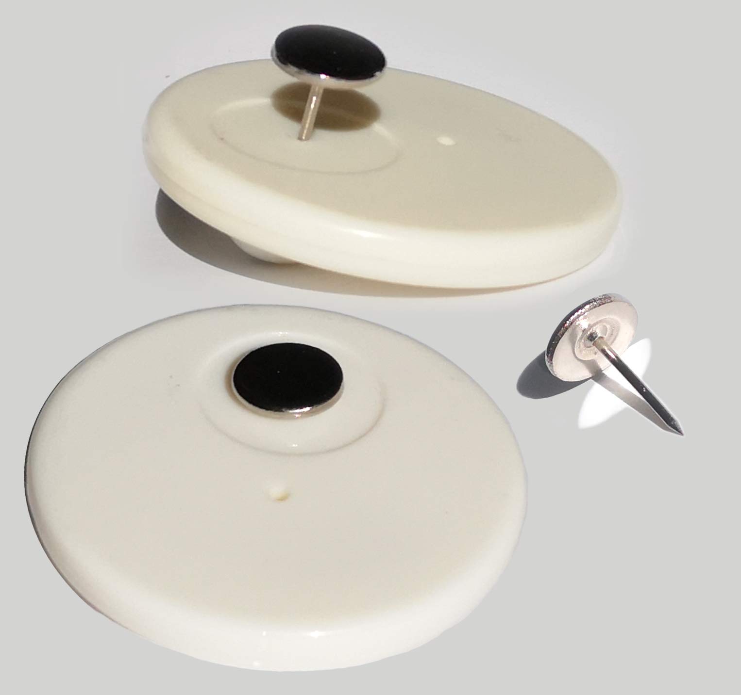 O&W Security Sicherungsetiketten Dummy Set – 250x Etiketten (grau, rechteckig) + 1 Löser/Entferner, ohne Funktion, zur Diebstahlabschreckung im Einzelhandel