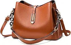 Bolsa Feminina Couro Plutônio Bolsa de Ombro Mão Transversal para Uso Diário Luxo Bolsa de Mão Multicamadas Tamanho Médio Moderna