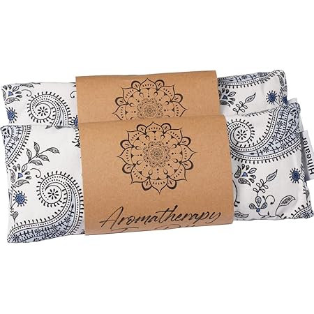 Hihealer Eye Pillow Yoga Meditation Accessories Lavender Aromatherapy Weighted Eye Mask for Sleeping, Yoga, Meditation, Self Care Relaxation for Women Mom (White, 2)
