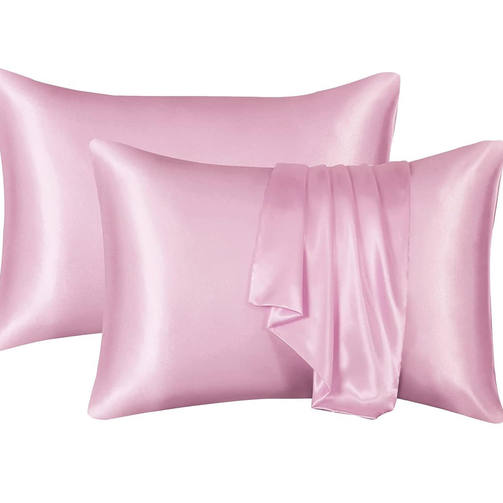 Kalttoy 2Pack Silk Like Pillowcase Set Optional Color 50x66cm for Enhanced Hair and with Easy Closure Pillow Sleeves Silk Like Pillowcase