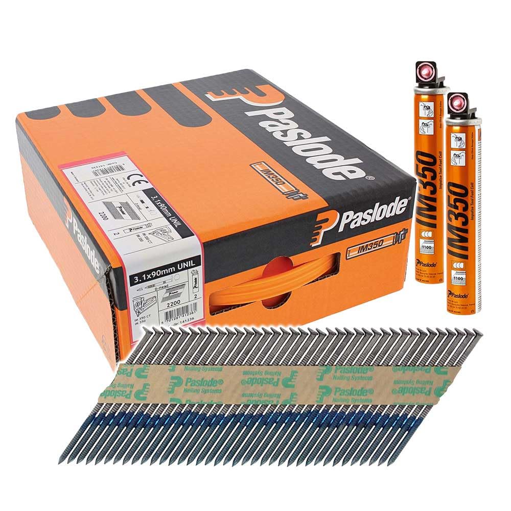 TIMCO Paslode 3.1mm x 75mm IM350 Nail Full Ring Shank Bright 1 x 2200