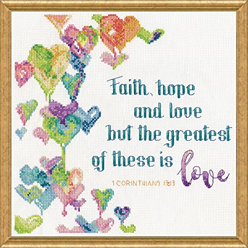 Image of Counted Cross Stitch Faith Hope