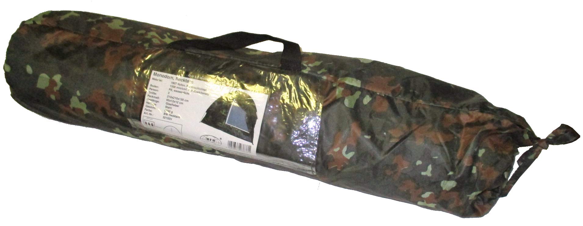 MFH3 Personen Zelt Monodom Campingzelt Bundeswehr BW 210x210x130cm Trekking