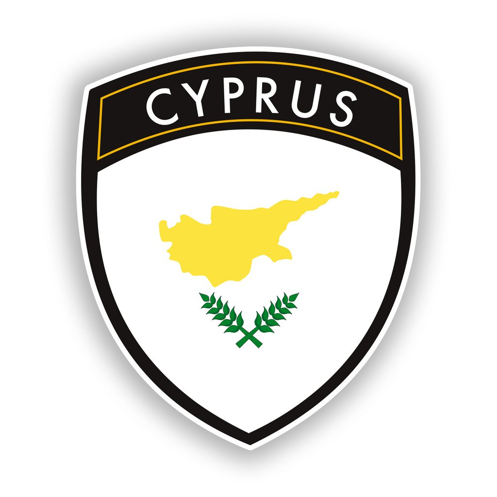 Destinationvinyl Multi 2 X 10Cm/100Mm Cyprus Flag Design Vinyl Stickers Travel Luggage #10670