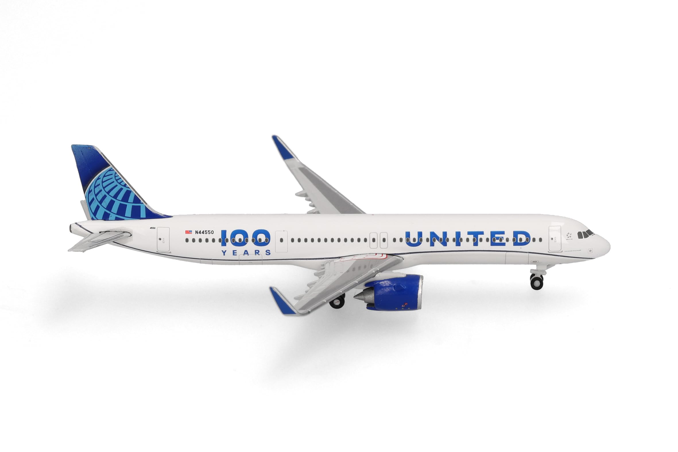 Herpa Modellino Aereo United Airlines Airbus A321neo 100 anni