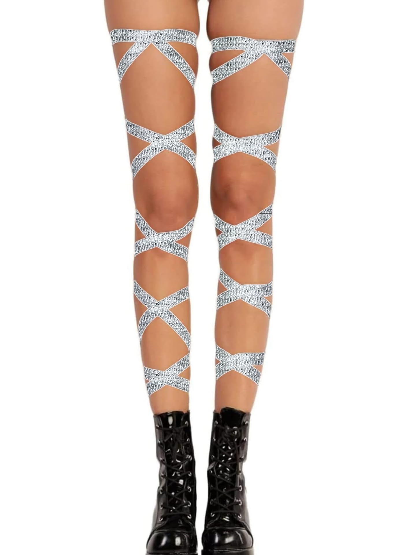 Rave Leg Wrap for Women - Music Festival Cosplay Costume Outfits Non-Slip Elastic Strap Halloween Party Accessories