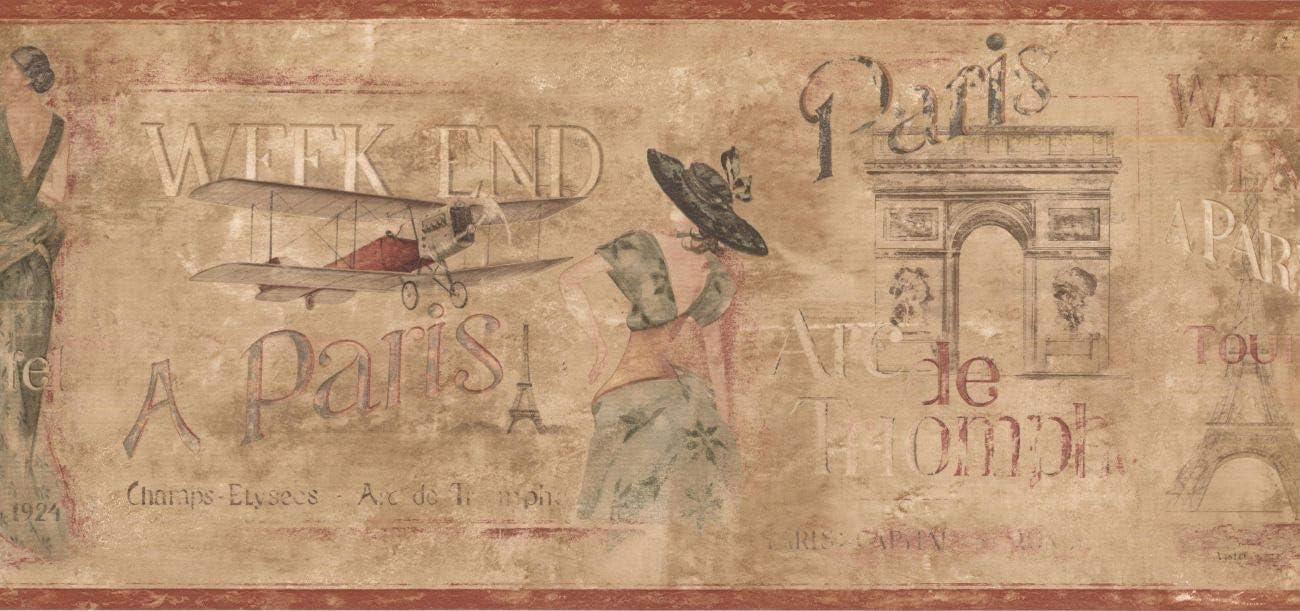 9 In X 15 Ft Prepasted Wallpaper Borders Paris Wall Paper Border Eu4600b Amazon Com 9 In X 15 Ft Prepasted Wallpaper Borders Paris Wall Paper Border Eu4600b Amazon Com