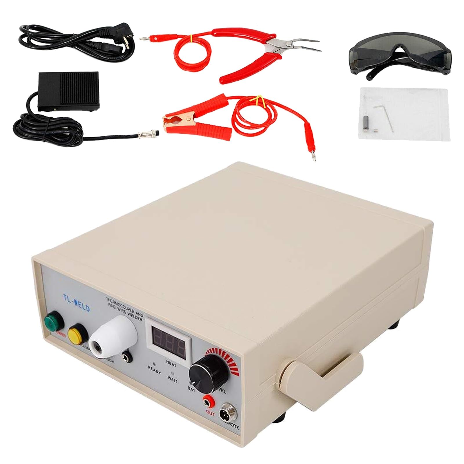 Machine de soudage par points, soudeur thermocouple de bureau avec résistance réglable, soudeur manuel à haute fréquence, interrupteur à pied pour soudage magnétique en métal