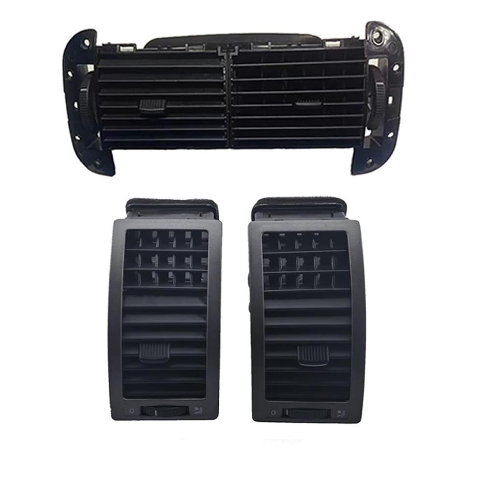 Yeskit Black 3Pcs Car Accessories Dashboard Air Vent Outlet For Vw For Polo 2002-2010 Conditioning Air Vent Panel For Car(Black 3Pcs)