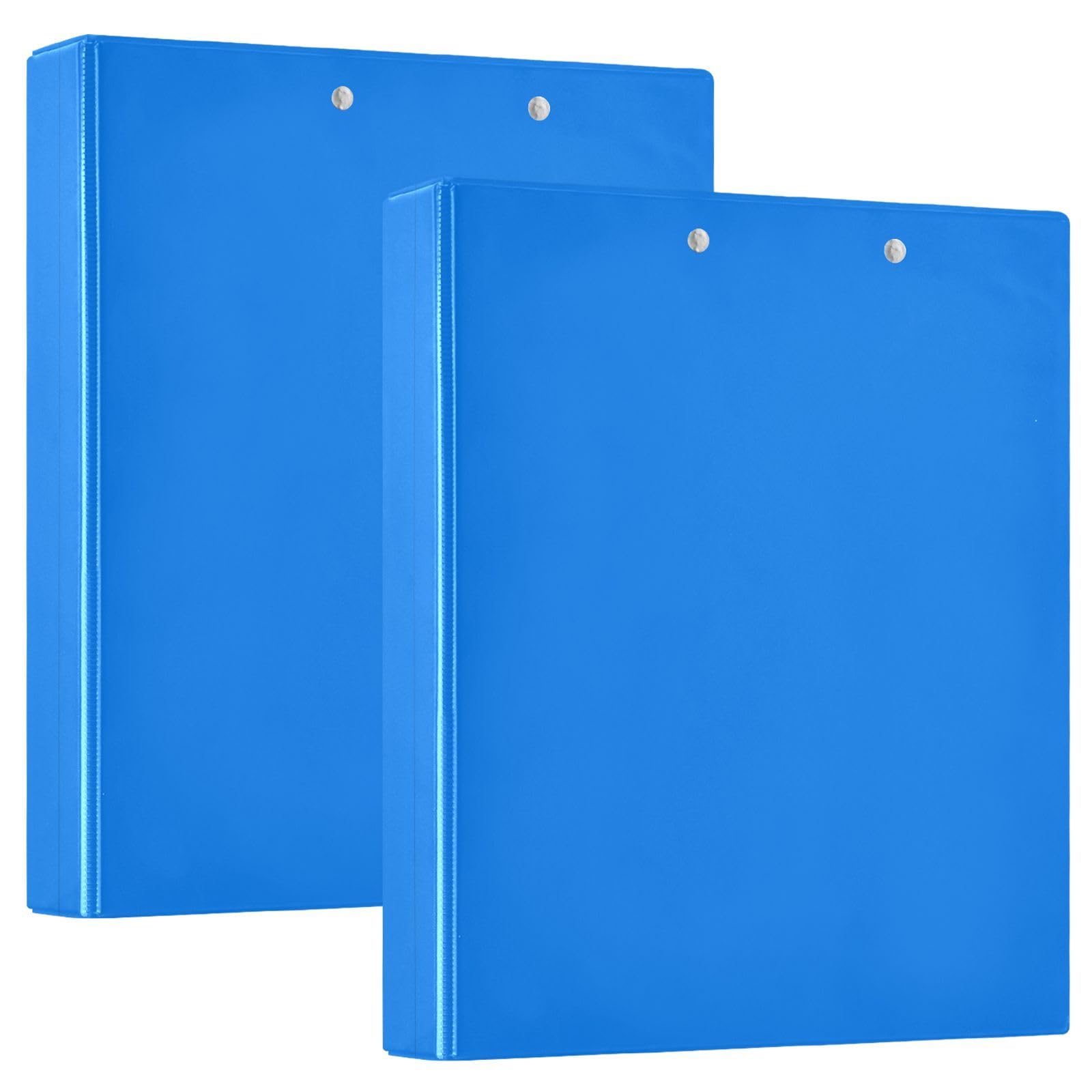 Raccoglitore a 3 anelli stampato, raccoglitore ad anelli a D con tasche, raccoglitore decorativo per scuola, università o ufficio, azzurro, taglia unica ex2