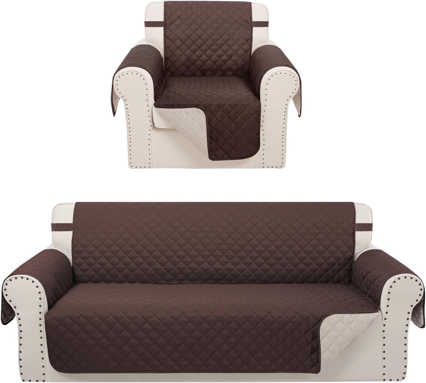Reversible Sofa Cover Bundle Chair Cover