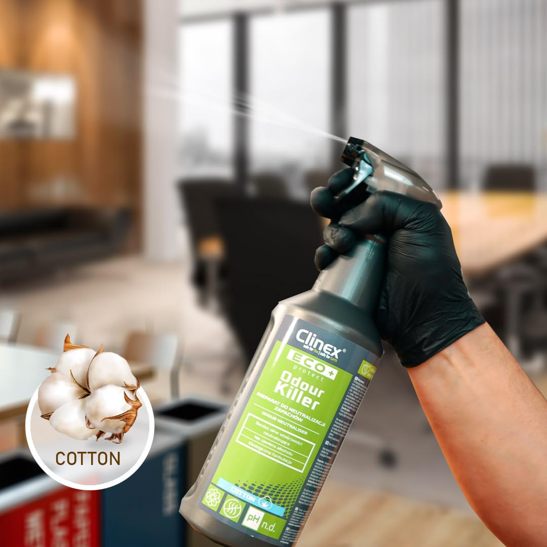 CLINEX Nano Protect Silver Odour Killer, algodón, neutralizador de olores, olores desagradables, aroma fresco, nanopartículas activas, eliminador de olores, todo terreno, perro, gato, ecológico, 1 L