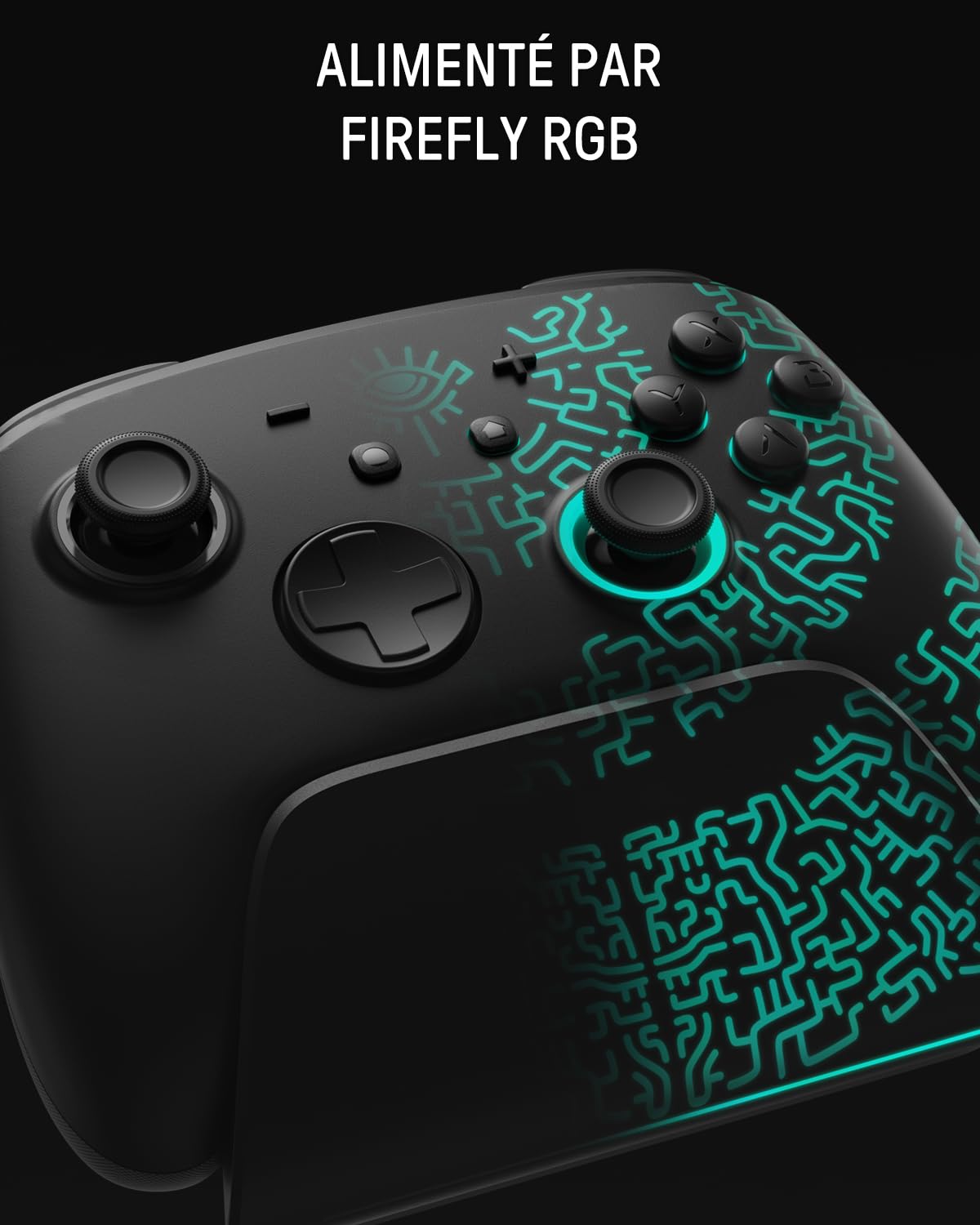 Manette Switch 2 avec Charge Station, Manette Pro Switch 2 Pro Sans Fil Compatible avec Nintendo Switch 2/OLED, Bluetooth Switch 2 Pro Controller avec Effet Hall/7 Couleurs LED/Turbo - Mineur Noir