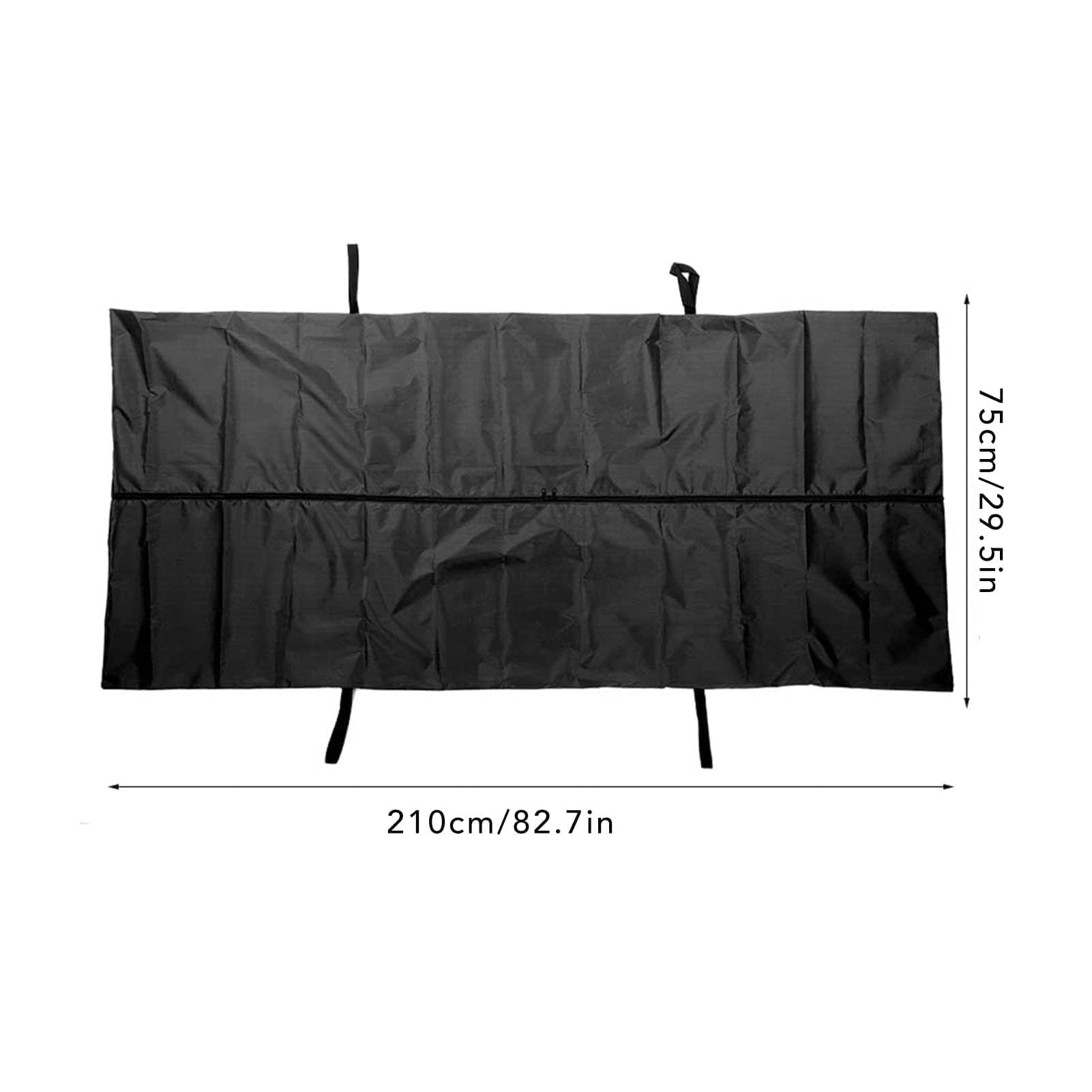 Sac Mortuaire de Cadavre, Sac de Rangement de Corps en Tissu Oxford Imperméable D'urgence pour Hôpital à Domicile (noir) (210*75 CM)