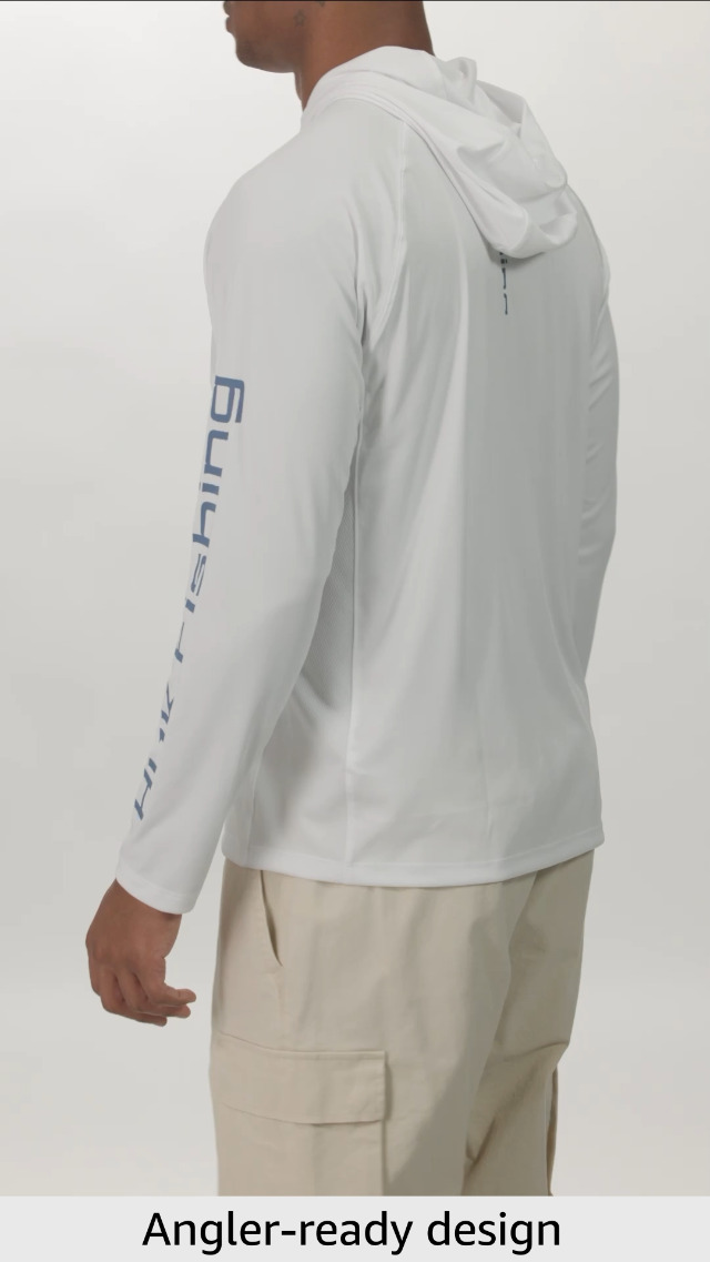 Sweat à capuche homme Huk Performance pêche grand gris doublé