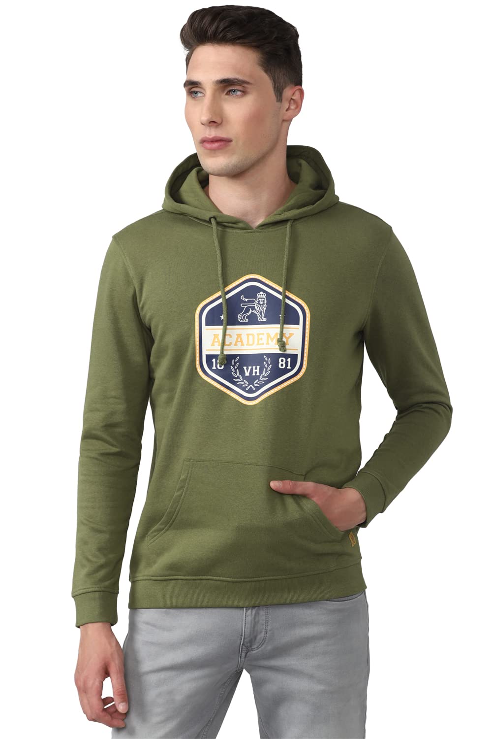 Men's Cotton Blend Hooded Neck Sweatshirt