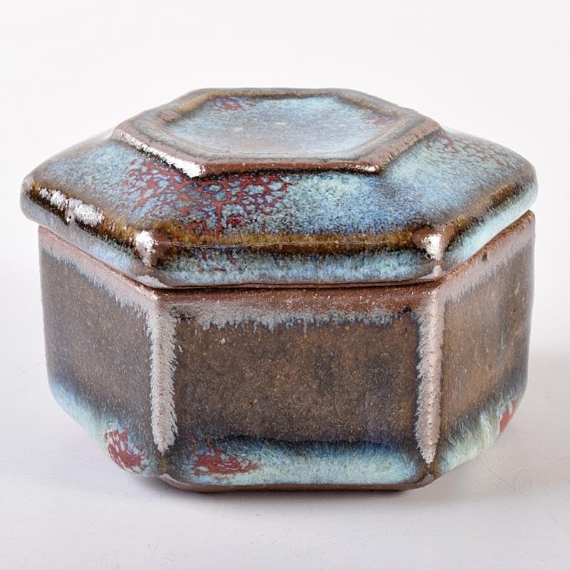 茶道具　河井貫次郎作　呉洲　八角盒子　香合　共箱　M　R8046 茶道具 河井貫次郎作 呉洲 八角盒子 香合 共箱 M R8046 - メルカリ