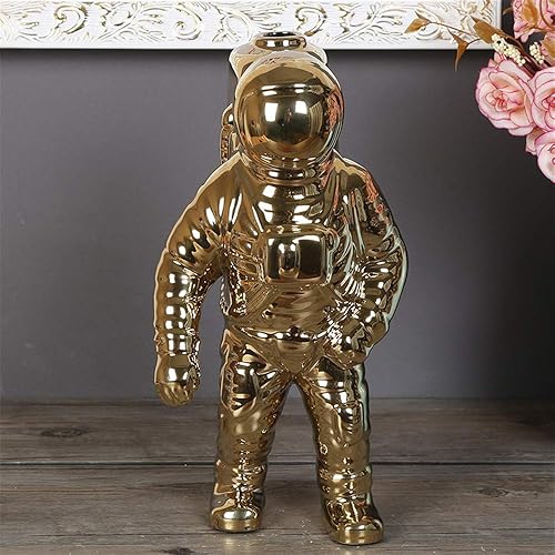 Miniatura 2 de Uterstyle Figura de astronauta de cerámica, estatua de astronauta, jarrón temático aeroespacial, manualidades, decoración del hogar, regalo de