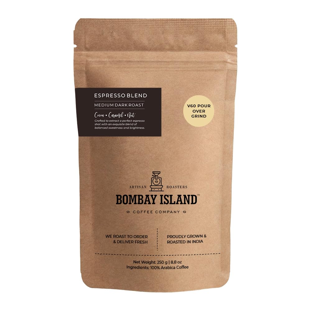 Bombay Island Coffee Espresso Blend | Medium Dark Roast | Freshly Roasted 100% Arabica | Pour Over Grind-image-41