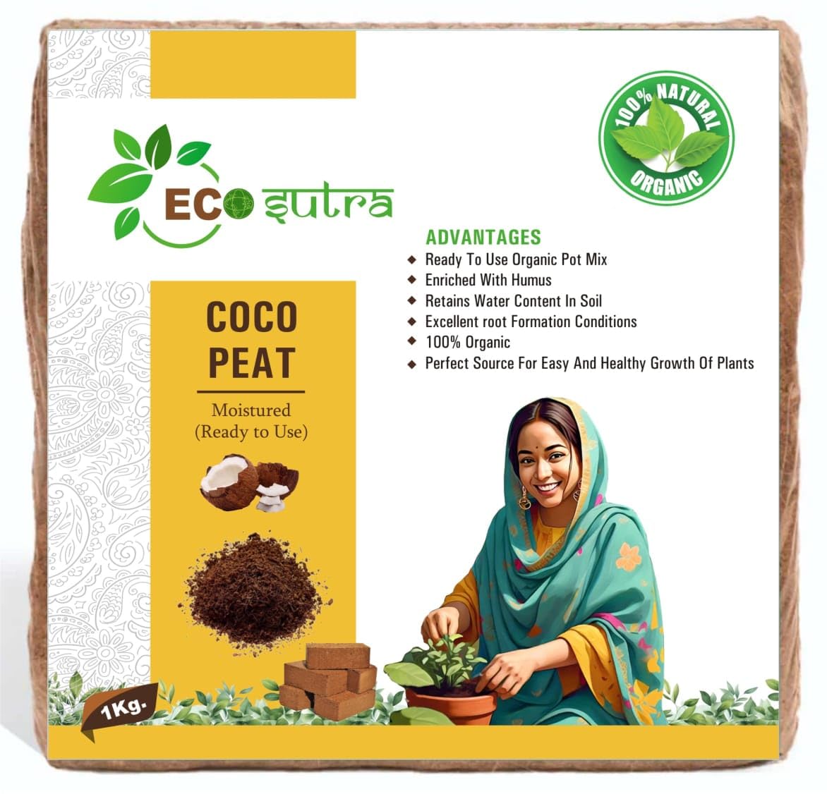 See full amazon price history chart for Eco Sutra Natural Cocopeat Block 1Kg for Home, Kitchen & Terrace Gardening Natural Coconut Coir Fibres | Organic Fertilizer for Home Gardening and Potted Plants Eco Sutra Natural Cocopeat Block 1Kg for Home, Kitchen & Terrace Gardening Natural Coconut Coir Fibres | Organic Fertilizer for Home Gardening and Potted Plants (B0DFYFPG86) Amazon Price History, Amazon Price Tracker