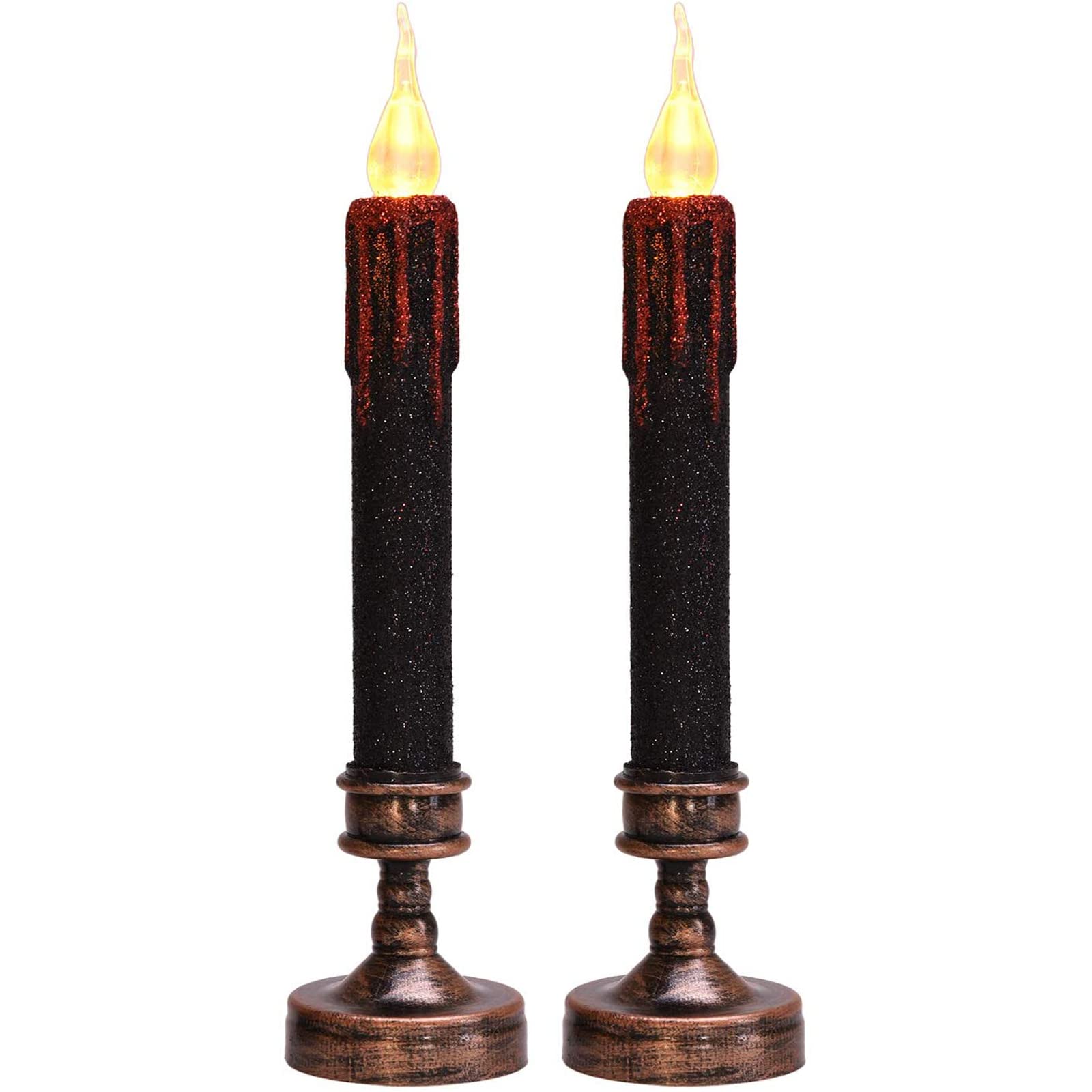 LivDeal Pack of 2 Halloween Bleeding Candles, Halloween Decoration for Halloween Party, Costume Party, Scary Gatherings, Hair Draping Houses