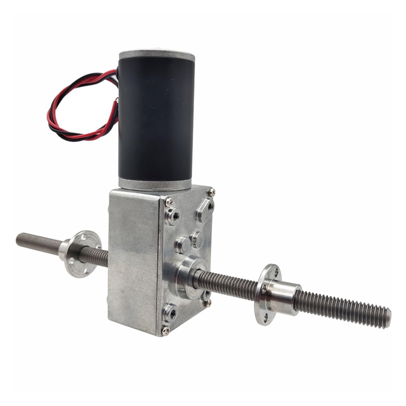 Gear Motor DC12V 24V DC Schneckengetriebemotor mit selbsthemmender Einstellbarer Geschwindigkeit und umkehrbarer M8-Doppelwelle mit Fanggeschwindigkeit 12 bis 470 U/min(12v 12rpm 30.57kg.cm)