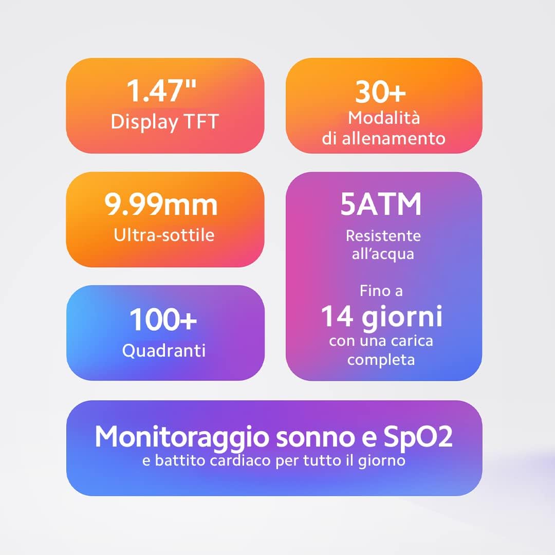 Xiaomi Redmi Smart Band 2, Schermo TFT 1.47, Corpo Ultra-slim, Monitoraggio del Sonno, SpO2 e Frequenza Cardiaca, Resistenza allAcqua 5ATM, Autonomia di 14 giorni, +30 modalità di allenamento, Nero