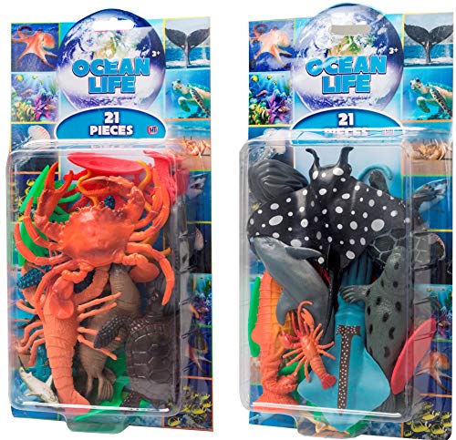 HTI Toys Natural World Ocean Life - Juego de 21 piezas