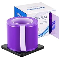 Vista 10 de Annhua Película de barrera para tatuajes, cubierta protectora de cinta adhesiva con caja dispensadora de bordes, hojas perforadas desechables de 4 x