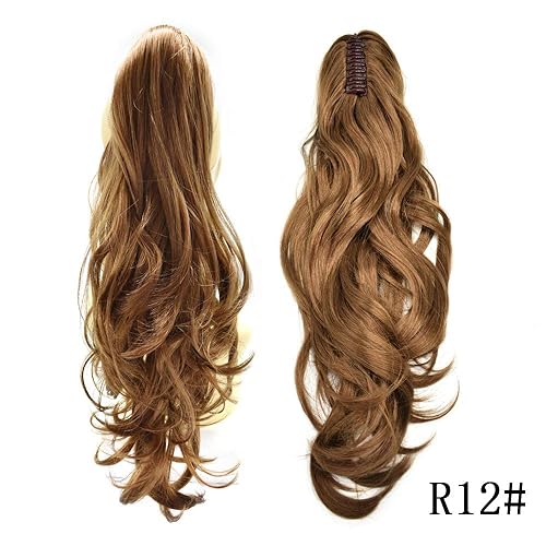Vista 20 de LYRICAL HAIR Extensión de cola de caballo sintética para mujer, con cordón ajustable, pinza de mandíbula, larga, rizada, ondulada, extensión de cola