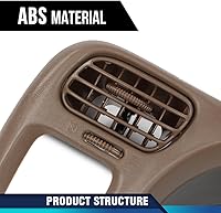 Vista 5 de PIT66 Bisel del Tablero de Instrumentos Cluster Bisel del Tablero Trim, Compatible con Chevy Blazer S10 GMC Jimmy Sonoma 1998 1999 2000 2001 2002