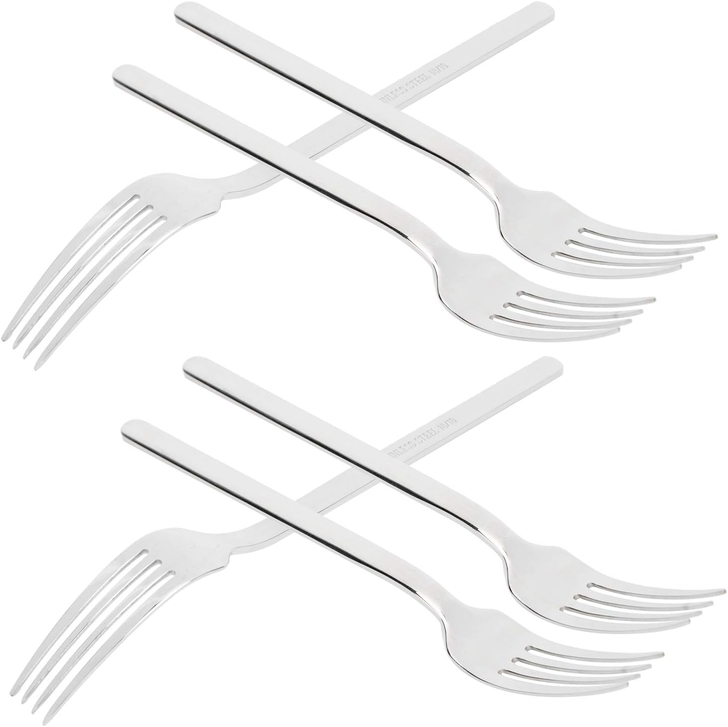 Steak Fork, Round Durable 12Pcs Odorless Rust‑Proof Fork, for Kitchen Dining Room Amazon.ae