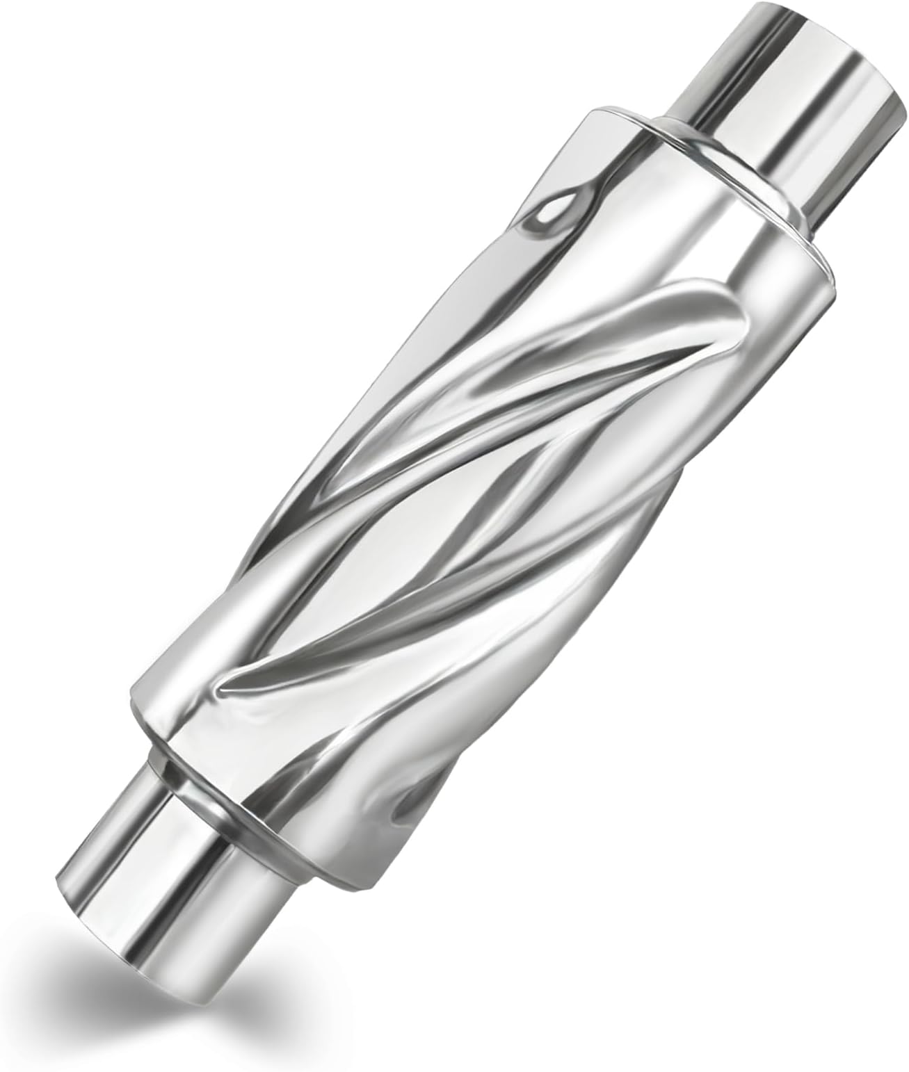 Peastrom Glasspack 2.5 Inch Muffler Exhaust Pipe, Universal Performance Resonator Dual Loud Exhaust Tip 2.5 Inch Inlet for Trucks Car
