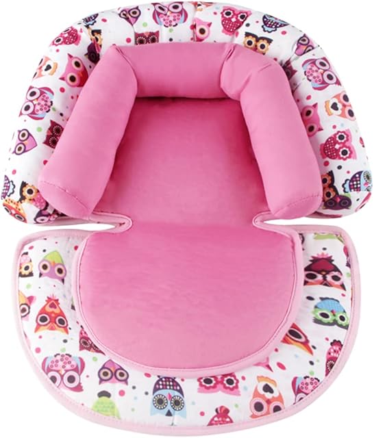 AIPINQI Baby Head Support for Car seats, 2-in-1 Infant CarSeat headrest Insert cushion Soft Head Support Pillow Cushion for Strollers Swings, Pink