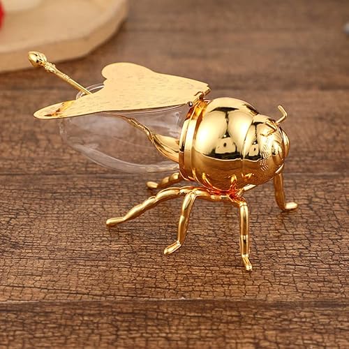 Miniatura 7 de UPKOCH Frasco de miel de abeja de vidrio dispensador de jarabes contenedor de cristal contenedor de condimentos contenedor de azúcar cuenco con