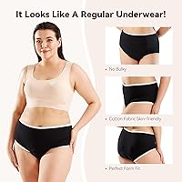 Vista 18 de Ropa interior para incontinencia para mujer, paquete de 6 calzoncillos de incontinencia lavables para mujer, ropa interior para incontinencia