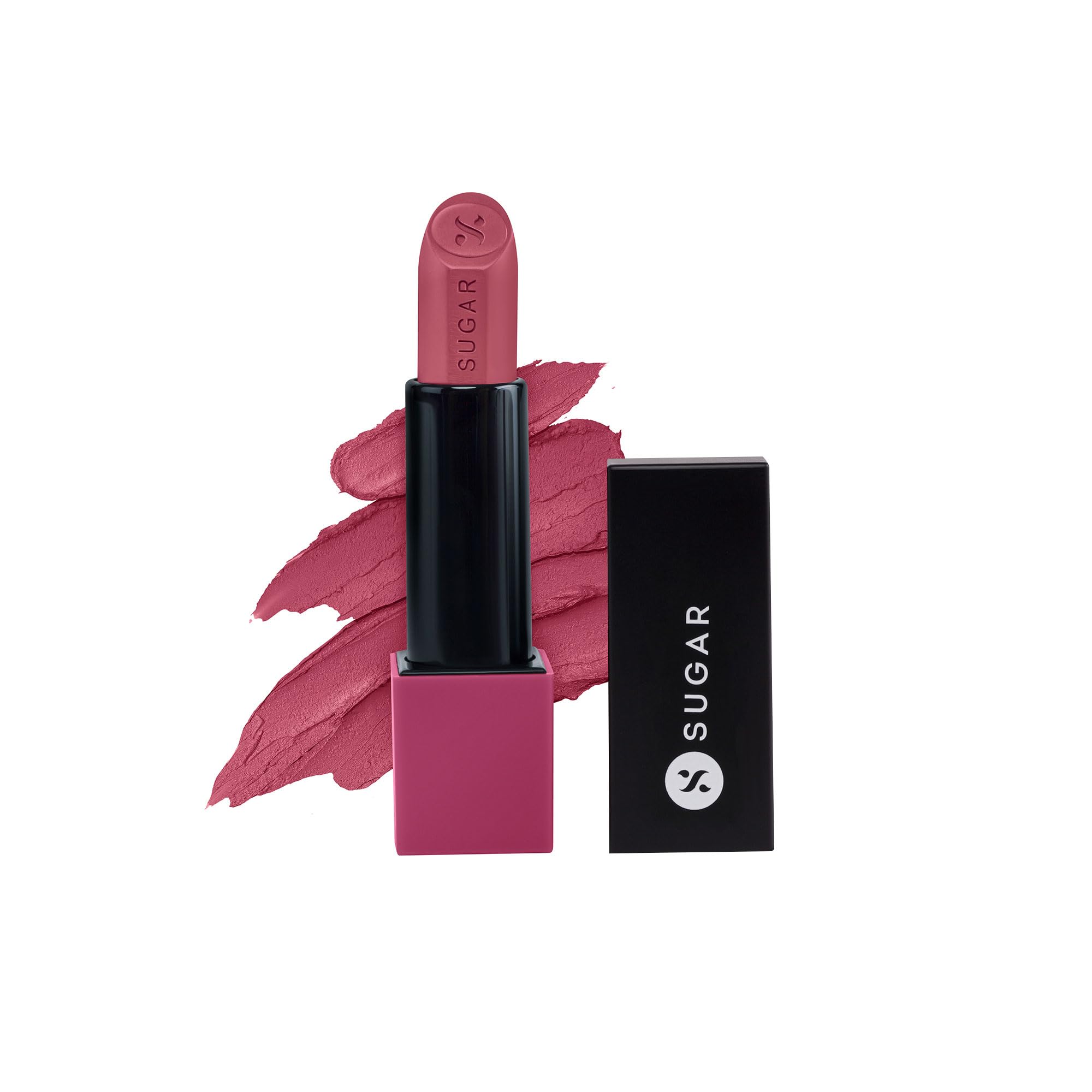 Glide Peptide Serum Lipstick with Hyaluronic Acid & Vitamin E | Velvet Matte Finish | Long Lasting & Pigmented | 1 Swipe Full Coverage | 4.2gm - 05 Parisian Pink