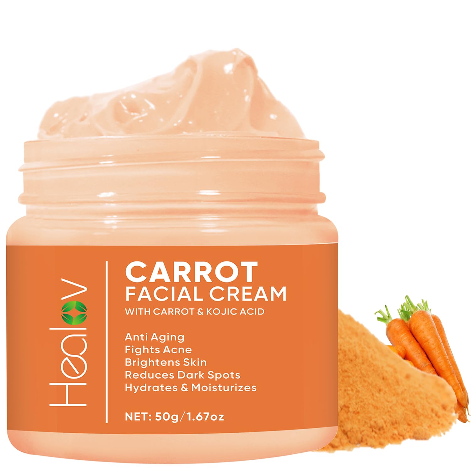 Amazon.com : Healov Carrot Cream – Brightening Face & Body Cream