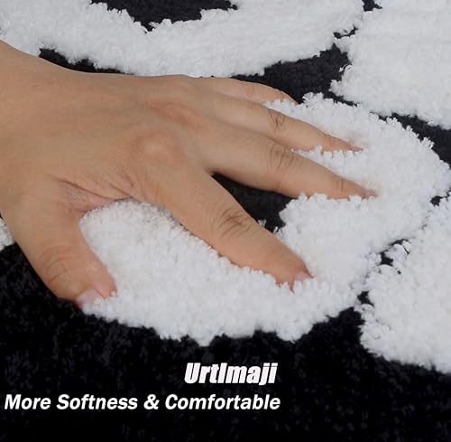 Miniatura 2 de Alfombra de baño negra con texto en inglés "You Look Good", alfombra de baño divertida, bonita, antideslizante, de microfibra, de felpa, pequeña,